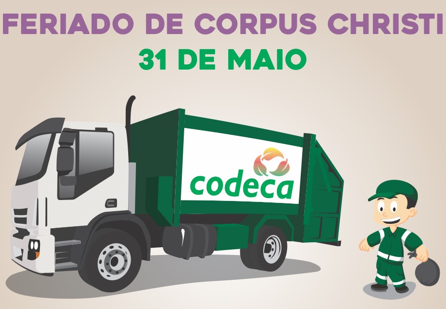  Serviços de coleta e varrição no feriado de Corpus Christi
