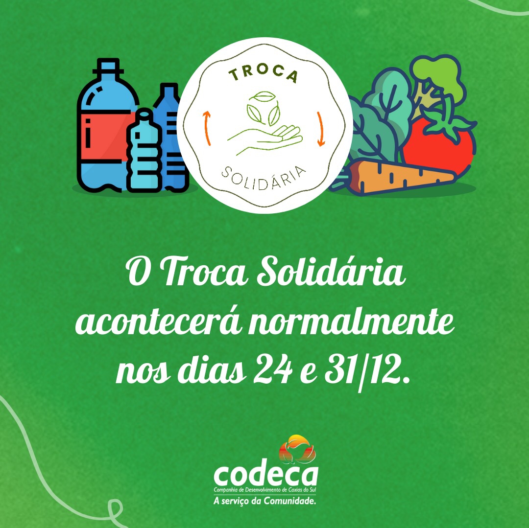  Troca Solidária acontece normalmente na véspera do Natal e Ano Novo