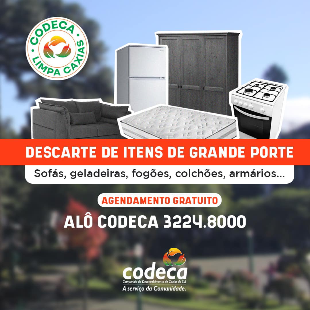  Agendamentos de dezembro, ultrapassam a média mensal de coleta de objetos de grande porte pela Codec