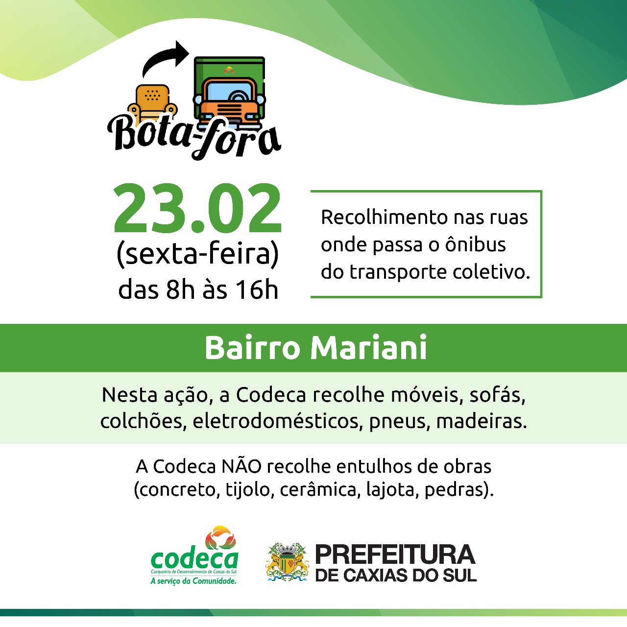  Codeca promove a Operação Bota-Fora do bairro Mariani nesta sexta-feira