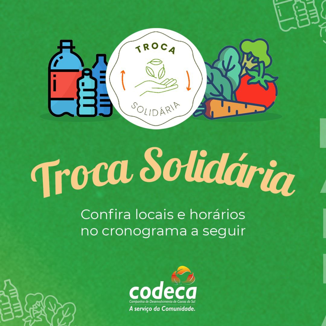  Confira o cronograma do Troca Solidária no feriado de Finados (2/11)