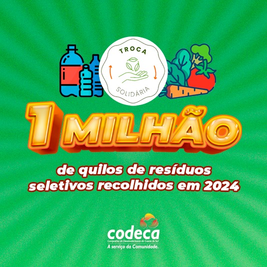  Troca Solidária arrecada mais de 1 milhão de quilos de resíduos em 2024