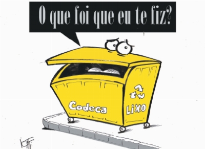  Iotti aborda em charge a destruição de contêineres