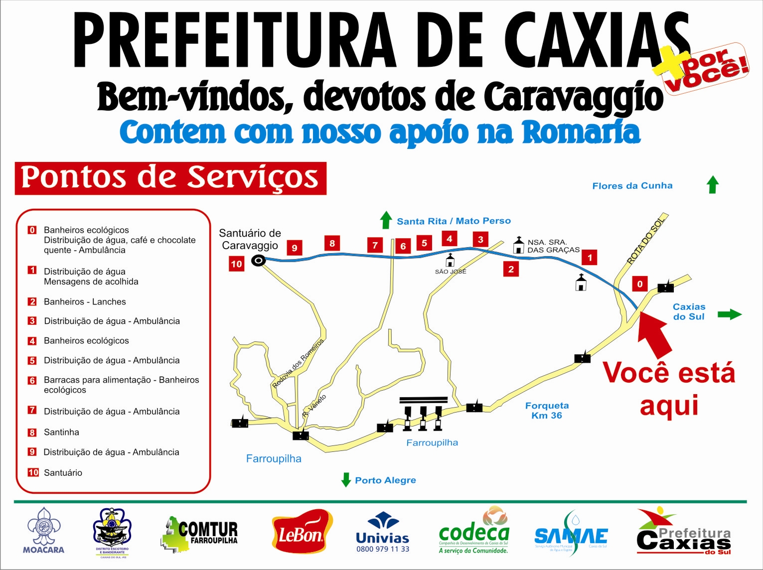  CODECA integra esquema de apoio à 130ª Romaria de Caravaggio
