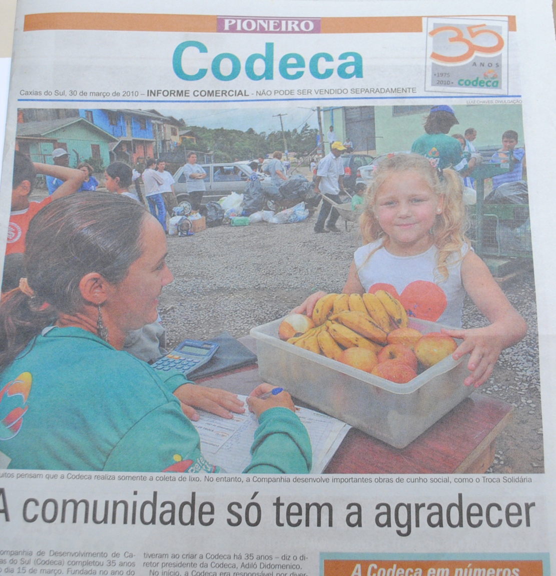  35 Anos da CODECA são destaque em caderno especial no jornal Pioneiro