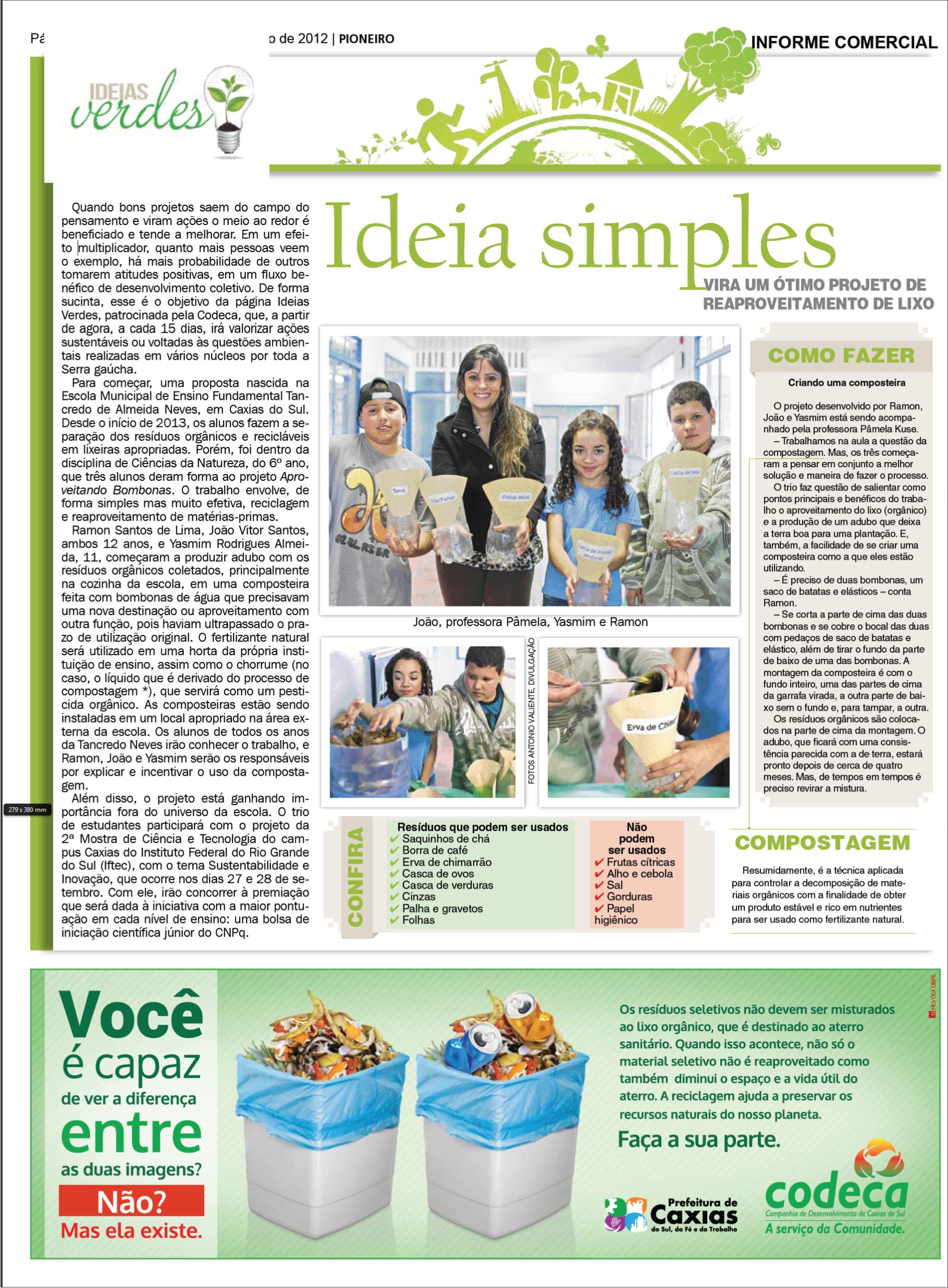  IDEIAS VERDES DA CODECA
