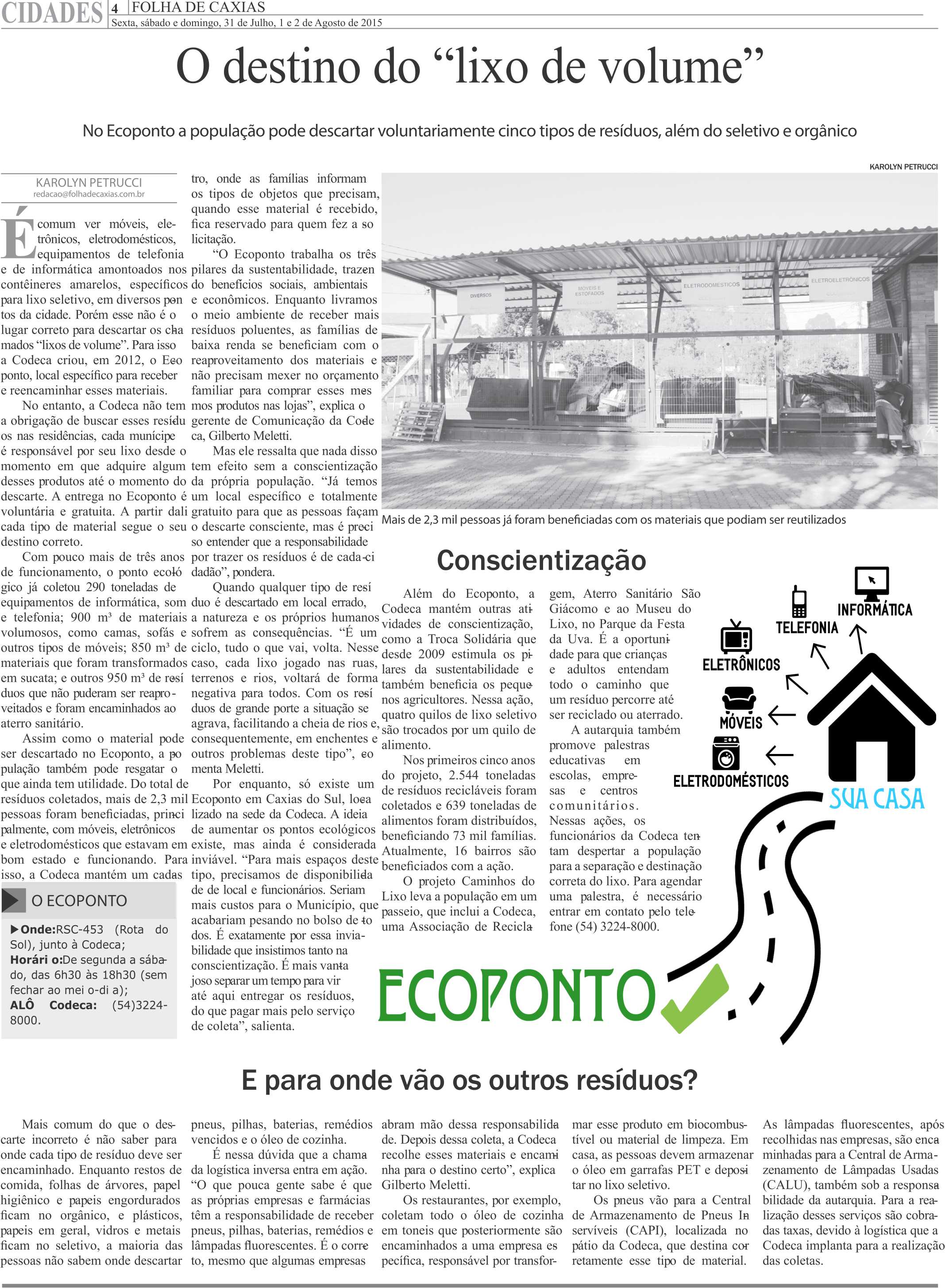  ECOPONTO É DESTAQUE - NO JORNAL DE SEXTA-FEIRA 