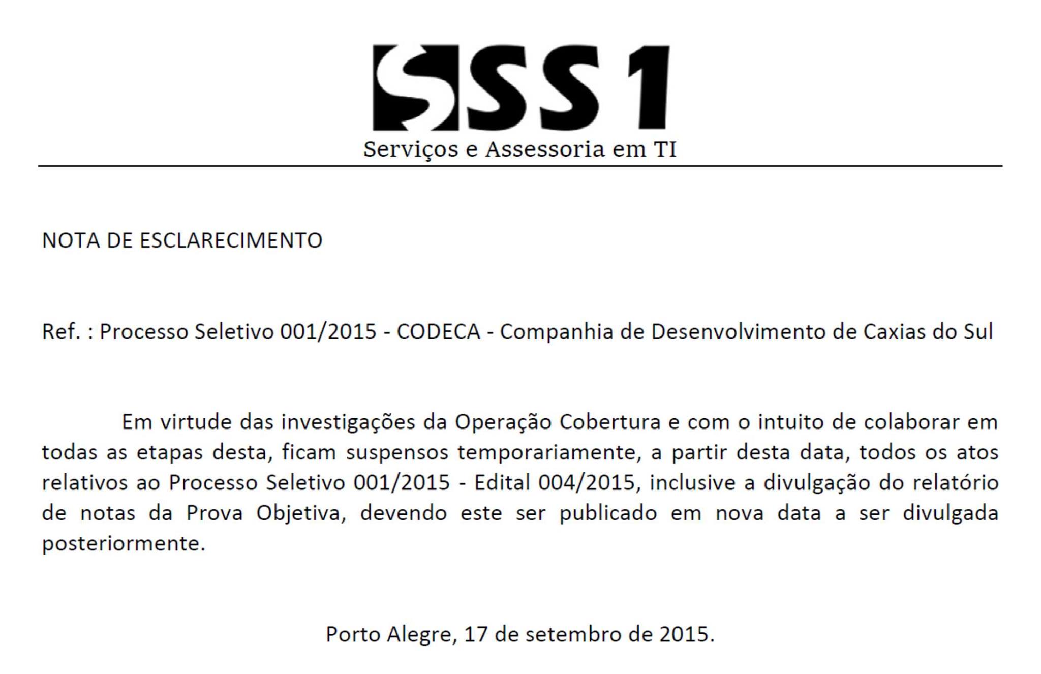  COMUNICADO - próximas provas e etapas do Processo seletivo estão SUSPENSAS